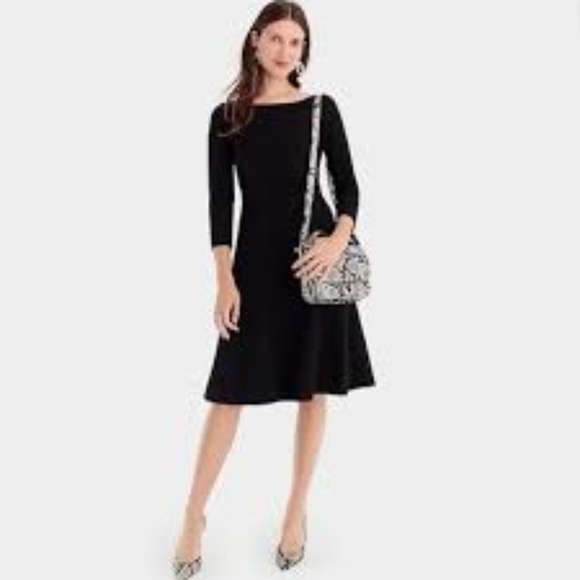 🌟 NWOT J. Crew Sheath Dress, Black, Size 0 - Picture 2 of 10